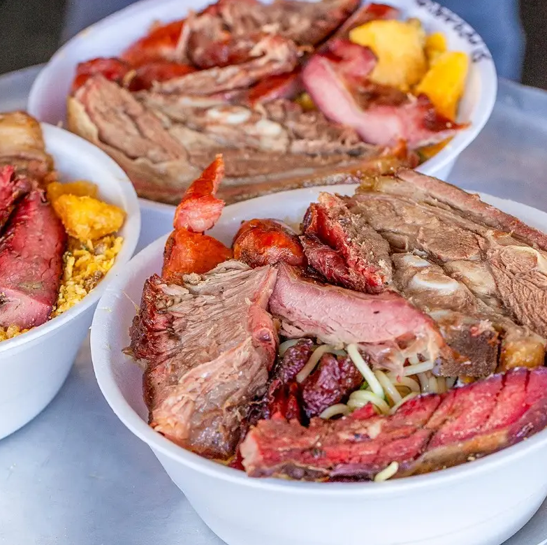  2 Marmitex Grande Com Churrasco